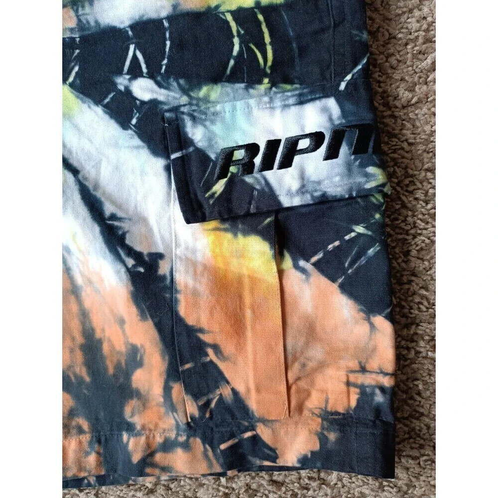 Ripndip Cargo Shorts Men's 34 Tie Dye Multicolor
